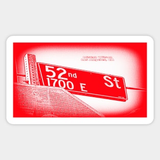 52nd Street PUEBLO, Los Angeles, California by Mistah Wilson Sticker